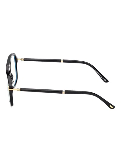 Tom Ford Hinge-detail Double-bridge Glasses In Black