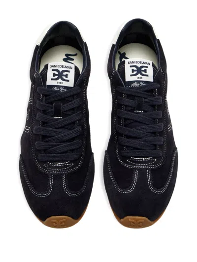 Sam Edelman Isella Sneaker Midnight Blue Suede In Blue