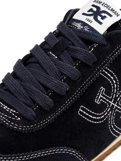 Sam Edelman Isella Sneaker Midnight Blue Suede In Blue