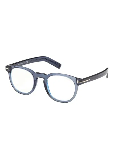 Tom Ford Full-rimmed Plano Lenses In Blue