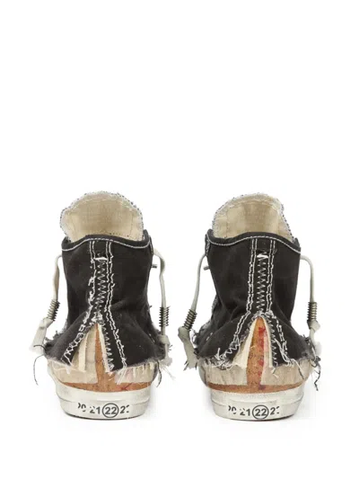 Maison Margiela Midnight Blue Canvas Loved To Death Sneakers In Multi