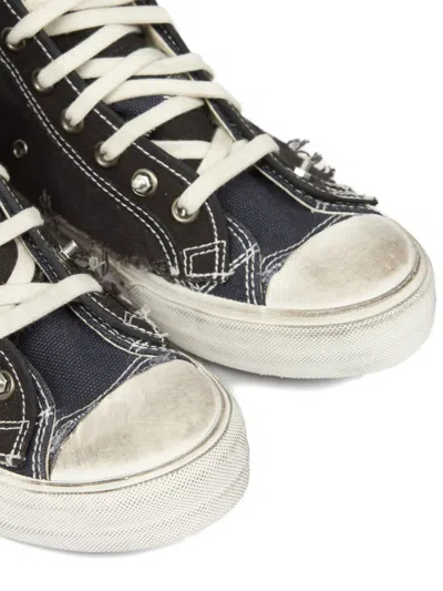 Maison Margiela Midnight Blue Canvas Loved To Death Sneakers In Multi