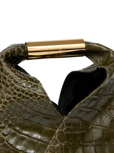 Mm6 Maison Margiela Japanese Leather Shoulder Bag In Green