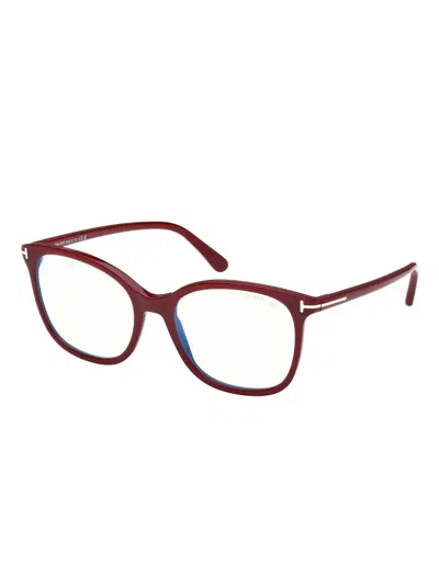 Tom Ford Full-rimmed Plano Lenses In Red