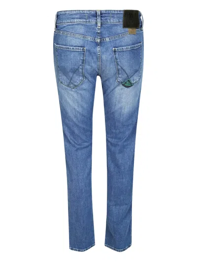 Roy Rogers Straight-leg Jeans With Medium Blue Wash And Traditional Styling In Blue