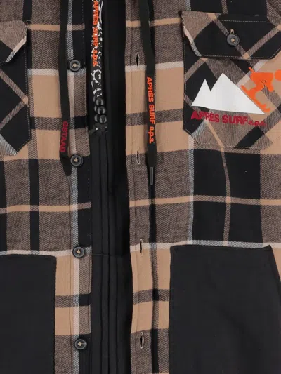 Après Surf Checked Hooded Jacket In Brown