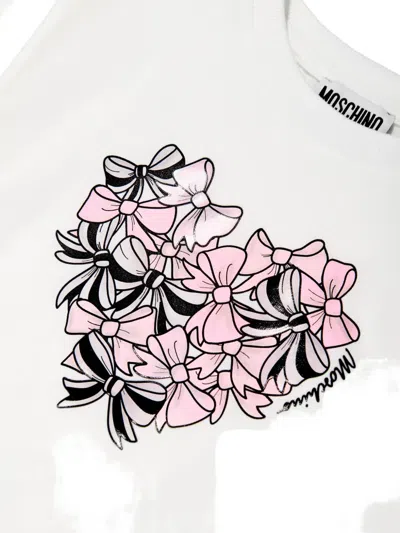 Moschino Bow-print T-shirt In White