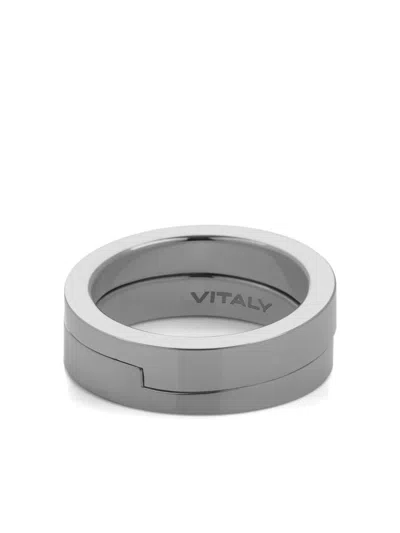 Vitaly Gridlok Rings In Metallic