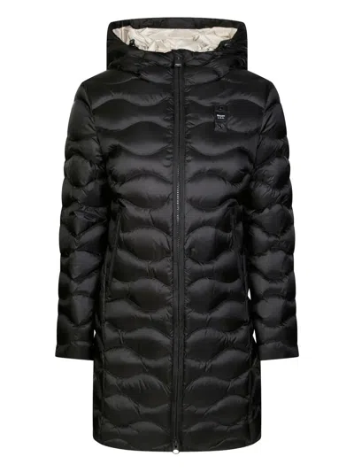Blauer Adelaide Long Down Jacket With Hood In Black