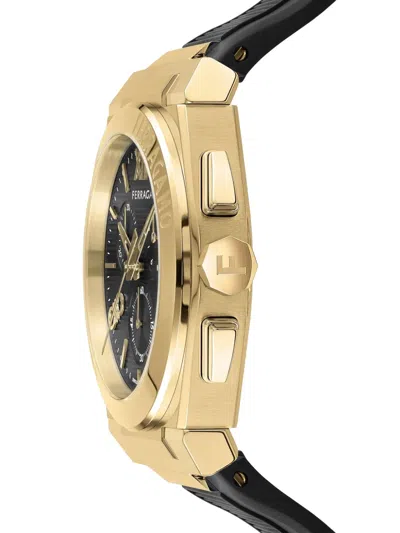 Ferragamo Vega Chrono Silicone Watch In Gold