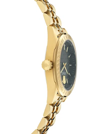 Versace V-code Bracelet Watch In Gold