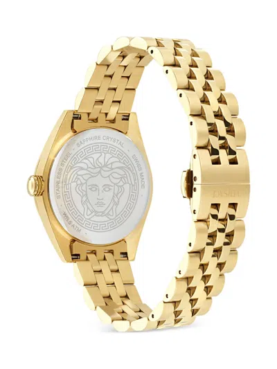 Versace V-code Bracelet Watch In Gold