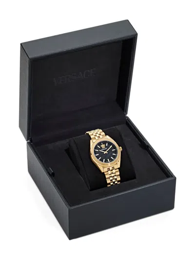 Versace V-code Bracelet Watch In Gold