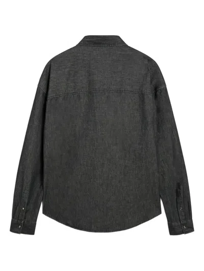 Pence Denim Shirt In Gray