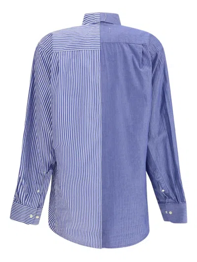 E.l.v Denim E. L.v. Denim Striped Diana Shirt In Blue