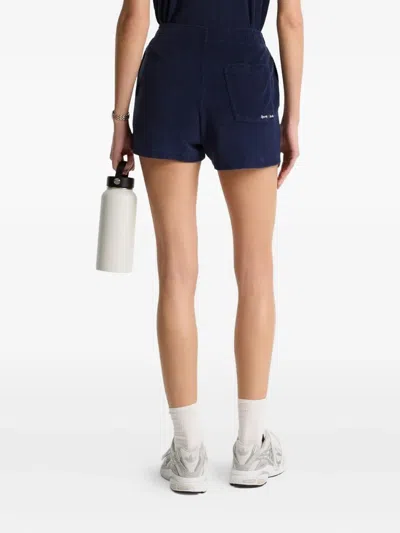Sporty And Rich Eden Script Shorts In Blue