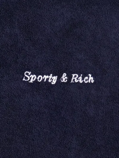 Sporty And Rich Eden Script Shorts In Blue