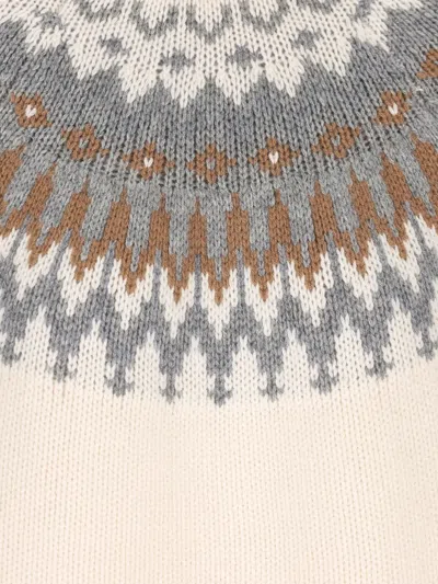 Bogner Ingrid Jacquard Cashmere Turtleneck Sweater In Neutral