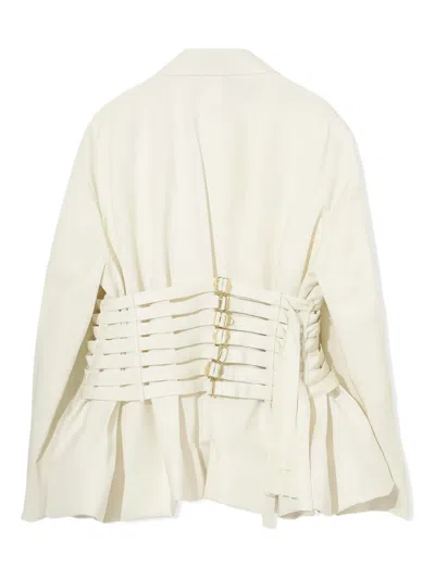 Undercover Off-white Buckle Blazer In Neutral