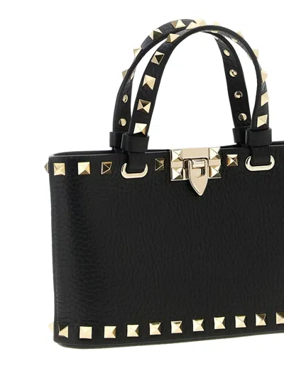 Valentino Rockstud Mini Tote Bag With Chain Strap In Black