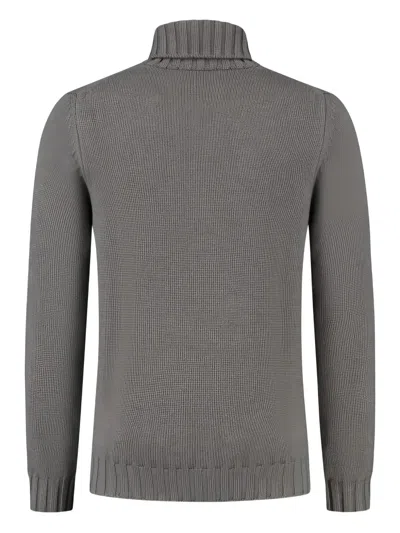 Doriani Cashmere Ribbed Roll-neck Sweater In Brown