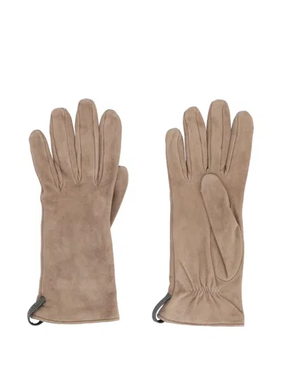 松紧绒面皮手套