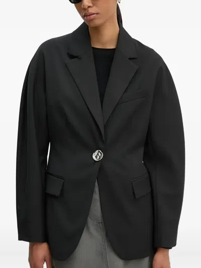 Day Birger Et Mikkelsen Button Blazer In Black