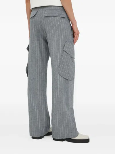 Day Birger Et Mikkelsen Fred Pinstripe Trousers In Gray