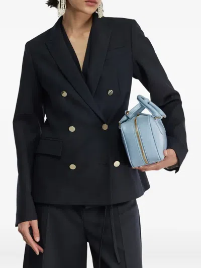 Semicouture Double-breasted Suit Jacket In Blue