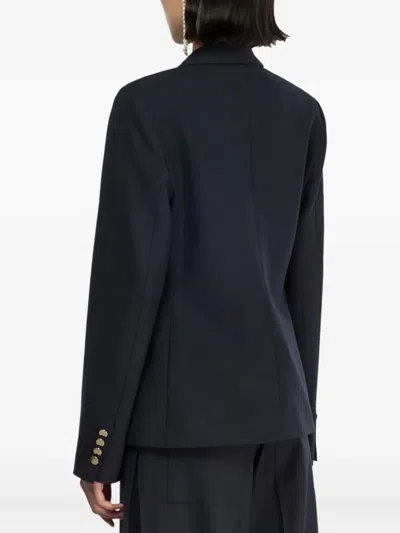 Semicouture Double-breasted Suit Jacket In Blue