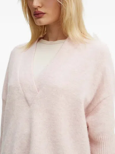 Day Birger Et Mikkelsen Selda V-neck Ribbed Sweater In Pink