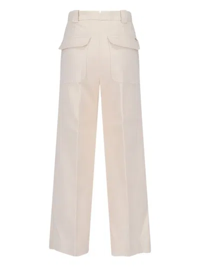 Incotex Wide-leg Cotton Trousers With Tailored Finish In Neutral