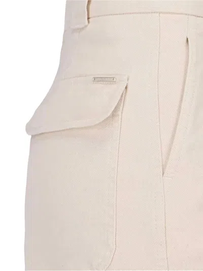 Incotex Wide-leg Cotton Trousers With Tailored Finish In Neutral