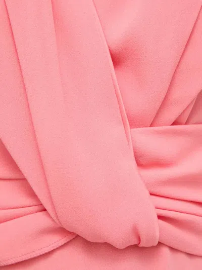 Hugo Boss Twisted-detail V-neck Dress In Pink