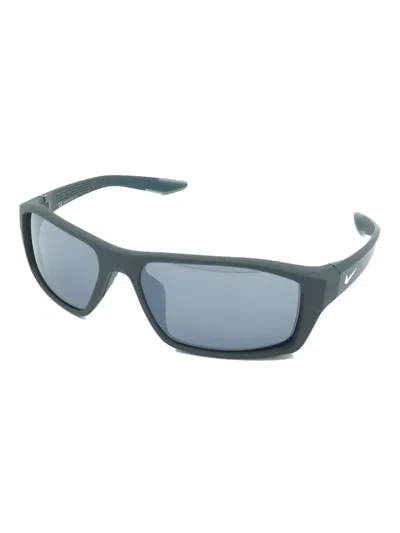 Nike Brazen Shadow Rectangle-frame Sunglasses In Blue