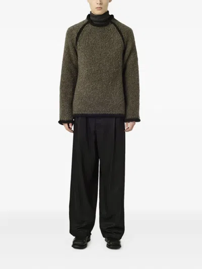 Our Legacy Rider Roundneck Shirt Steel Mohair In Brown