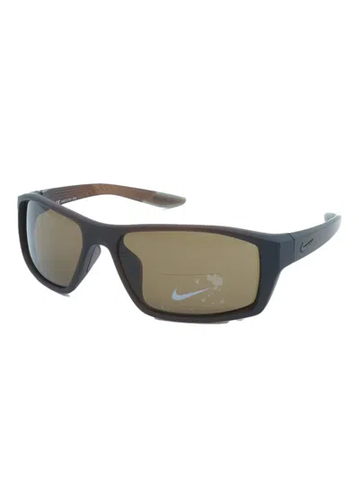 Nike Brazen Shadow Rectangle-frame Sunglasses In Green