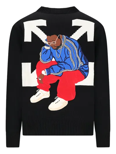 Off-white Printed Sweatshirt In Black
