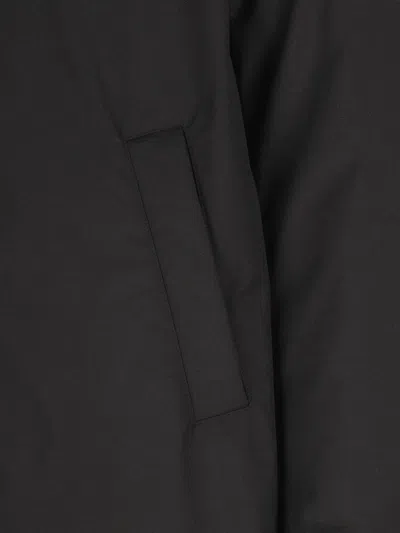Herno Puffer Jacket With Knutted Collar In Black