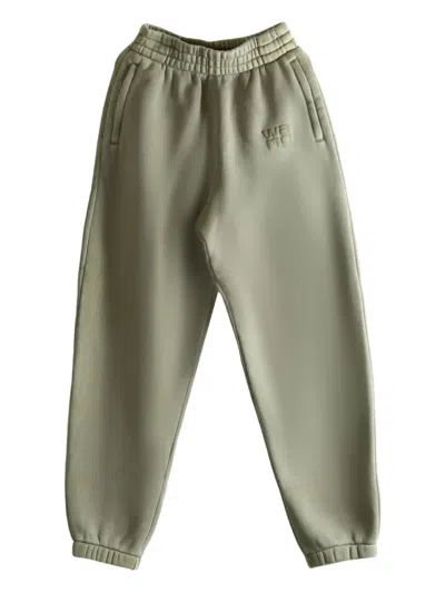 Alexander Wang Logo-patch Track Pants In Green