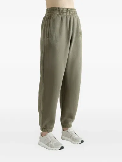 Alexander Wang Logo-patch Track Pants In Green