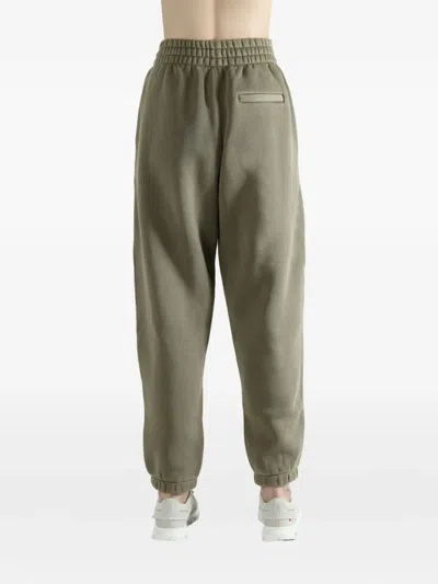 Alexander Wang Logo-patch Track Pants In Green