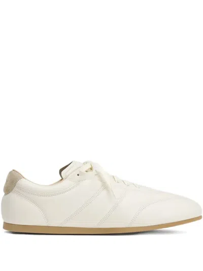 Lemaire Calf Leather Soft Runner Sneakers With Contrasting Heel Tab In Multi