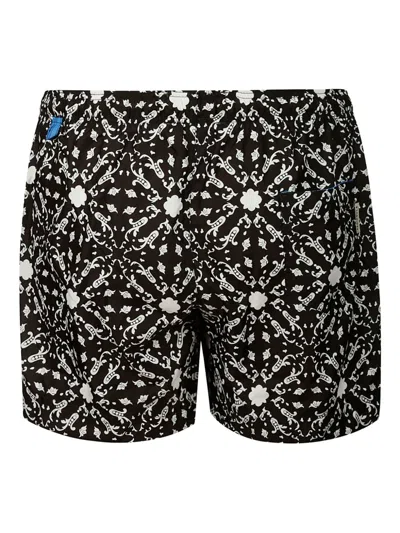 Peninsula Swimwear Salina Baroque-print Swim Shorts In Black
