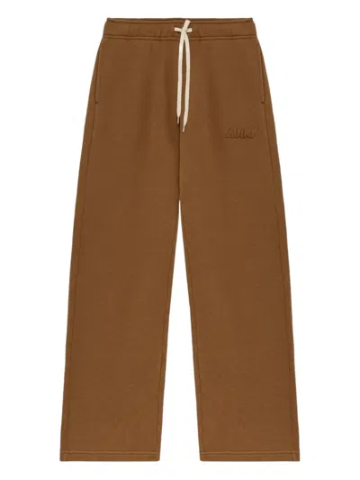 Autry Relaxed Fit Brown Sweatpants With Drawstring Waist In Brown