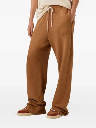 Autry Relaxed Fit Brown Sweatpants With Drawstring Waist In Brown
