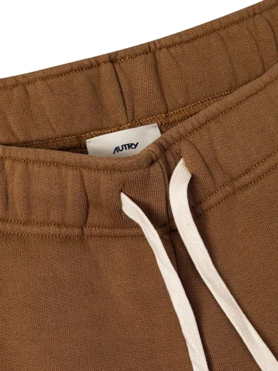Autry Relaxed Fit Brown Sweatpants With Drawstring Waist In Brown
