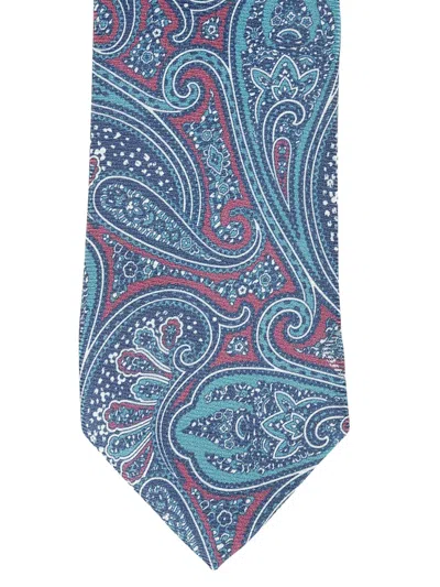 Bigi Milano Paisley-print Silk Tie In Blue