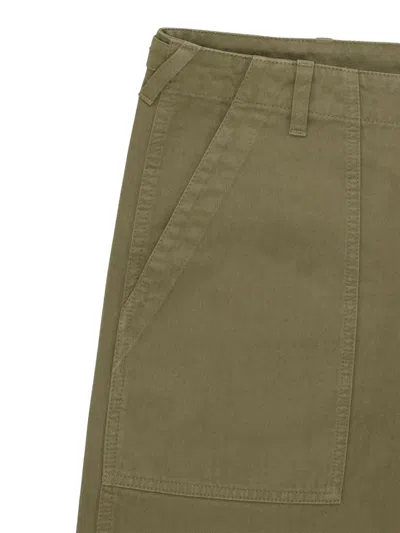 Fortela Newfatigue Herringbone Cotton Fatigue Trousers In Green