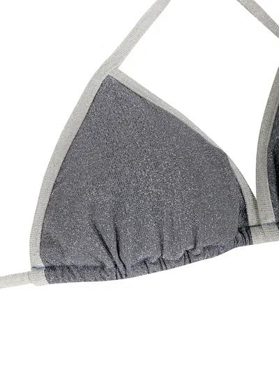 Mc2 Saint Barth Triangle Bikini Top In Gray